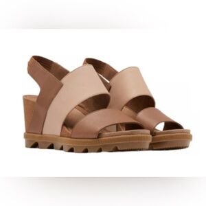 NWOB - Sorel Women's Joanie II leather Slingback Wedge Sandal - Size 8